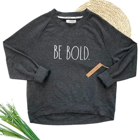 Rae Dunn Be Bold Lounge Cozy Graphic Crewneck Sweatshirt Size Medium - Picture 3 of 14